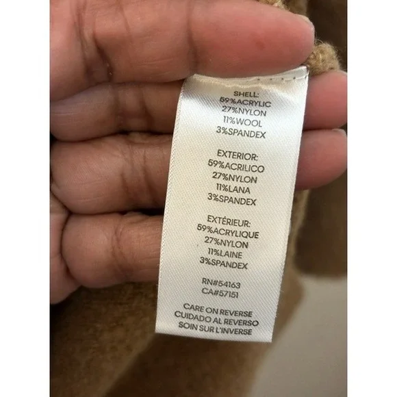 Womens Calvin Klein Large Mock Neck Sweater Cozy Wool Blend Knit Top - Picture 4 of 7